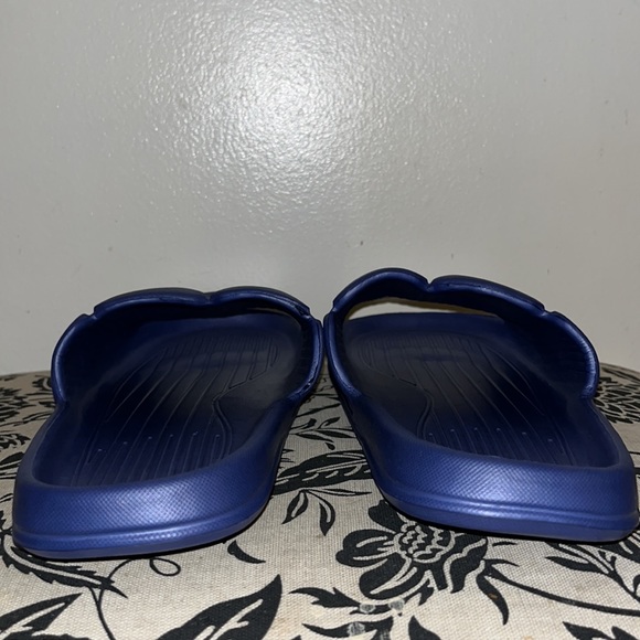 EVA Foam Lite Navy Blue Brick Pattern Slide Showershoes Summer Pool New Slide - Picture 11 of 12
